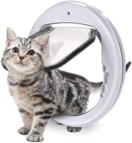 img 4 attached to 🐱 Magnetic Cats Door: Lightweight & Durable, Easy Install for Glass Doors by OWNPETS - Suitable for All Cats and Small Dogs
