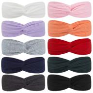 soft knitting headbands: 10 colorful turban hair accessories for girls and women logo