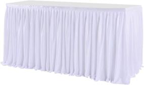 img 4 attached to Leegleri Polyester Pleated Rectangle Wedding Food Service Equipment & Supplies