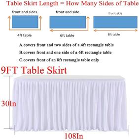 img 1 attached to Leegleri Polyester Pleated Rectangle Wedding Food Service Equipment & Supplies