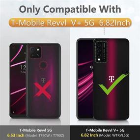 img 3 attached to 📱 T-Mobile Revvl V Plus 5G Case with Built-In Screen Protector - Full Body Rugged Protection, Girly Purple, 6.82 inch 2021