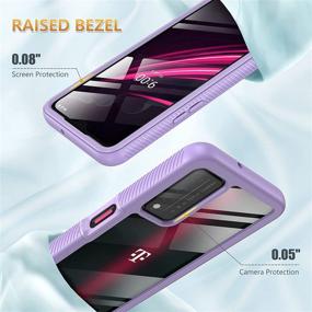 img 2 attached to 📱 T-Mobile Revvl V Plus 5G Case with Built-In Screen Protector - Full Body Rugged Protection, Girly Purple, 6.82 inch 2021