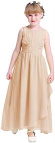 img 4 attached to Junior Bridesmaid Girls' Clothing - Exclusive Happy Rose Chiffon Collection