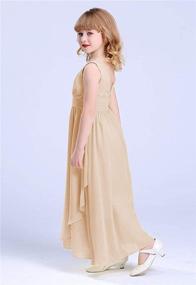 img 2 attached to Junior Bridesmaid Girls' Clothing - Exclusive Happy Rose Chiffon Collection