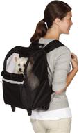 🎒 convenient and versatile east side collection on-the-go rolling backpacks for small dogs and cats, black логотип
