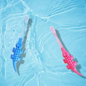img 2 attached to Новые 8 штук детская зубная щетка от Newrichbee: прелестная зубная щетка для малышей 🦷 от 2 до 4 лет – желтая, розовая, синяя и зеленая.
