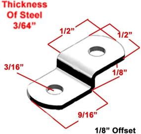 img 1 attached to 🔩 100 Pack Extra Heavy Duty Offset Clips with Screws - 1/8 Inch