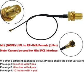 img 3 attached to 15cm UFL to SMA WiFi Antenna Extension Cable (2 Pcs) - Reliable U.FL to RP-SMA Female MHF4 IPX4 IPEX4 Ipex Connector Pigtail Solution