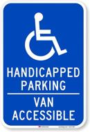 reflective smartsign for accessible handicapped parking logo