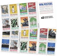 📚 20 forever usps postage stamps: wpa posters book featuring work projects administration logo