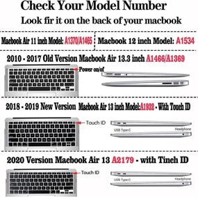 img 3 attached to AOGGY MacBook Air 13 Inch Case A1466/A1369 Compatibility: Colored Marble 8 - Complete with Hard Shell Case and Keyboard Cover