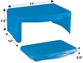 img 3 attached to 🔵 Convenient Collapsible Folding Lap Desk in Blue: Versatile & Portable Workspace Solution