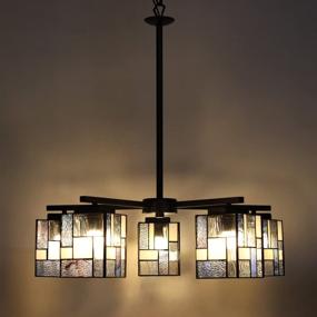 img 3 attached to 💡 Tiffany Chandelier Light Fixtures - ARTZONE 5-Light Stained Glass Pendant Light for Living Dining Room