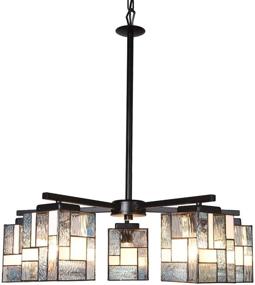 img 4 attached to 💡 Tiffany Chandelier Light Fixtures - ARTZONE 5-Light Stained Glass Pendant Light for Living Dining Room