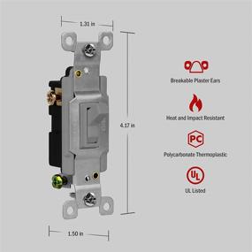 img 2 attached to 💡 ENERLITES 10 Pack 83150-GR-3-Way Toggle Light Switch, Single Pole, 15A 120-277V, Grounding Screw, UL Listed, Residential Grade, Gray