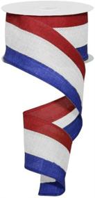 img 2 attached to Royal Burlap Patriotic Stripe Ribbon