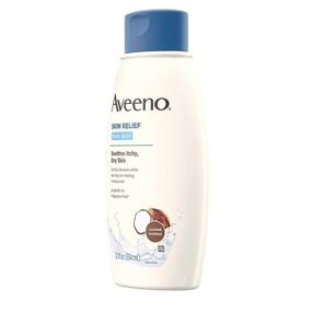 img 3 attached to 🥥 Aveeno Skin Relief Body Wash with Coconut Scent & Soothing Oat, Soap-Free Body Cleanser for Dry, Itchy & Sensitive Skin, Dye-Free & Allergy-Tested, 12 fl. oz