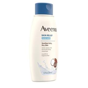 img 1 attached to 🥥 Aveeno Skin Relief Body Wash with Coconut Scent & Soothing Oat, Soap-Free Body Cleanser for Dry, Itchy & Sensitive Skin, Dye-Free & Allergy-Tested, 12 fl. oz
