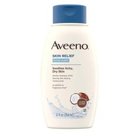 img 4 attached to 🥥 Aveeno Skin Relief Body Wash with Coconut Scent & Soothing Oat, Soap-Free Body Cleanser for Dry, Itchy & Sensitive Skin, Dye-Free & Allergy-Tested, 12 fl. oz