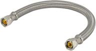 🚰 eastman 48073 faucet connector: braided stainless steel, 3/8 inch comp, 12 inch length logo