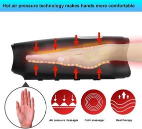 img 2 attached to 👐 ZOEES Cordless Hand Massager: Heat Therapy, Compression, Arthritis Relief & More