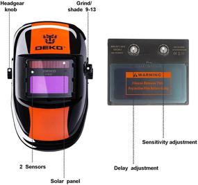 img 3 attached to DEKOPRO Welding Powered Darkening Adjustable