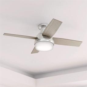 img 2 attached to 🔦 Efficient Hunter Dempsey ‎50282 Indoor Low Profile Ceiling Fan: 44 Inch with LED Light & Remote Control