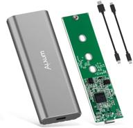 💽 alxum aluminum alloy m.2 nvme ssd enclosure, usb 3.1 gen 2 10gbps adapter, pcie nvme m key reader asm2362, support for 2230/2242/2260/2280 ssd, uasp & trim, includes usb type-a & c cable logo