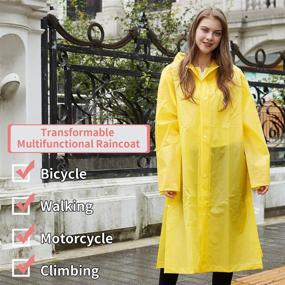 img 3 attached to Multifunctional Raincoat Transformable Poncho Unisex Women's Clothing and Coats, Jackets & Vests