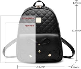 img 2 attached to IHAYNER Bowknot Fashion Backpack Leather Women's Handbags & Wallets for Fashion Backpacks