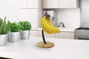 img 2 attached to 🍌 ShinYik Japanese Zakka Style Banana Hanger - Premium Kitchen Countertop Organizer with Bamboo Wood & Rust Resistance