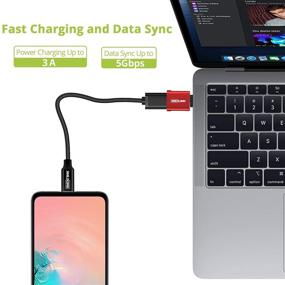 img 1 attached to 🔌 Адаптер USB C к USB 3.0 высокой скорости - 2 шт. - OTG адаптер типа C для MacBook, Dell XPS, Pad Pro и больше (красный)