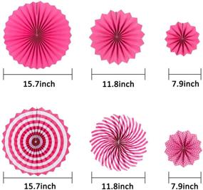 img 3 attached to Whaline 15PCS Flamingo Party Honeycomb Decoration Set: Pink Paper Fans, Pom Poms, Flowers, Lanterns & Gold Flamingo Banner – Perfect for Hawaii Summer, Beach Luau Party, Birthday, Baby Shower, Wedding Decor!