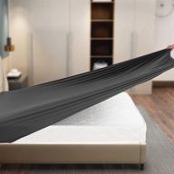 🛏️ простынь с подгонкой barossa design для королевы: сочетание растяжения в 4 направлениях и мягкого трикотажного джерси, охлаждающие простыни от пота ночью, размер королевы, темно-серого цвета. логотип