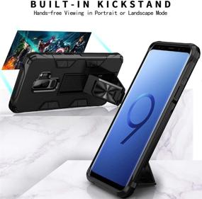 img 3 attached to 📱 Blue Samsung Galaxy S9 Plus Case - Military Grade Shockproof with Kickstand, Magnetic Car Mount, Heavy Duty Protection for Galaxy S9+ Phone