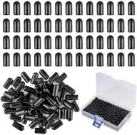 🍾 pack of 200 black rubber pour spout dust covers with box for liquor bottles - wxj13 logo