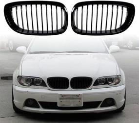 img 3 attached to 🔳 Enhance Your BMW E46 325Ci/330Ci Look with Glossy Black Front Sport Kidney Grille Grill (2003-2006 LCI)