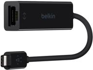 usb-c to gigabit ethernet adapter by belkin - usb-if certified, compatible with macbook (2016), macbook pro, xps, chromebook pixel - f2cu040btblk logo