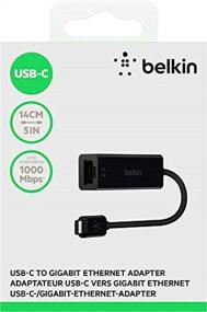 img 1 attached to USB-C to Gigabit Ethernet Adapter by Belkin - USB-IF Certified, Compatible with MacBook (2016), MacBook Pro, XPS, ChromeBook Pixel - F2CU040btBLK