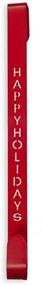 img 1 attached to 🎄 dobar Holiday Pride 14" Metal Wreath Hanger - Festive Red Powder Coated Finish - Cheerful Happy Holidays Ornament Display
