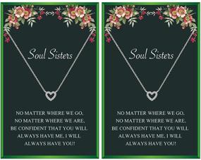 img 4 attached to 👭 Girls' Jewelry - Your Always Charm Friends 2-Piece Necklace Set