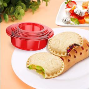 img 3 attached to 🥪 5 PCS Sandwich Maker Sets with Sandwich Cutter Press, YUMKT Uncrustable Pancake Cookie Bread Sandwich Cutter and Sealer for Kids, Girls, Boys | Red Sandwich Makers & Panini Presses