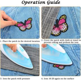 img 1 attached to 🦋 30-Piece Butterfly Patch, Daisy & Sunflower Iron-On Appliques, Sew-On Embroidered Patch for Backpacks, Shoes, Jackets, Clothes, Jeans - Repair Patch