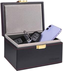 img 4 attached to 🔒 TICONN Faraday Box - Key Fob Protector, RFID Signal Blocking Pouch Cage in Premium PU Leather