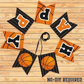 img 1 attached to Slam Dunk Basketball Happy Birthday Banner: Party Decor Supplies for Kids & Teens – Photo Props, Pennants, No DIY Needed!