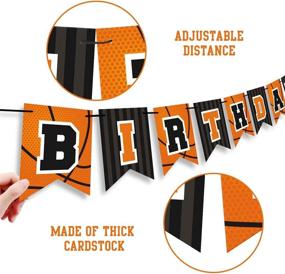 img 2 attached to Slam Dunk Basketball Happy Birthday Banner: Party Decor Supplies for Kids & Teens – Photo Props, Pennants, No DIY Needed!