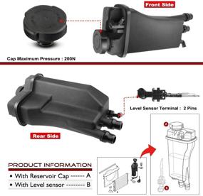 img 3 attached to 🚘 Engine Coolant Recovery Reservoir Tank with Cap & Sensor Replacement for BMW E39