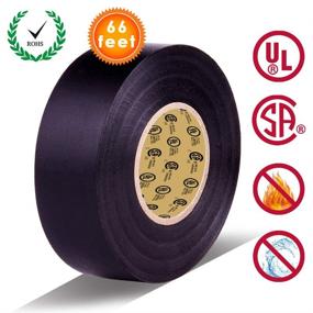 img 1 attached to LYLTECH Black Electrical Tape: Waterproof, Flame Retardant, UL/CSA Certified - 66ft x 3/4 inch x 0.07 mil-600V