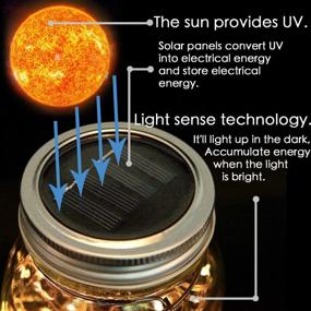 img 1 attached to 🔆 Солнечные светильники на банке Beinhome со 30 светодиодными наружными световыми гирляндами, водонепроницаемые - идеально подходят для патио, двора, сада и оформления свадьбы (в комплекте 4 штуки, банки не входят в комплект)