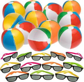 img 4 attached to 🌞 Fun-filled Summer Delight: 12-Pack NJ Novelty Large Inflatable Beach Balls 20 Inch - Perfect for Pool Parties, Water Fun, and Birthday Celebrations